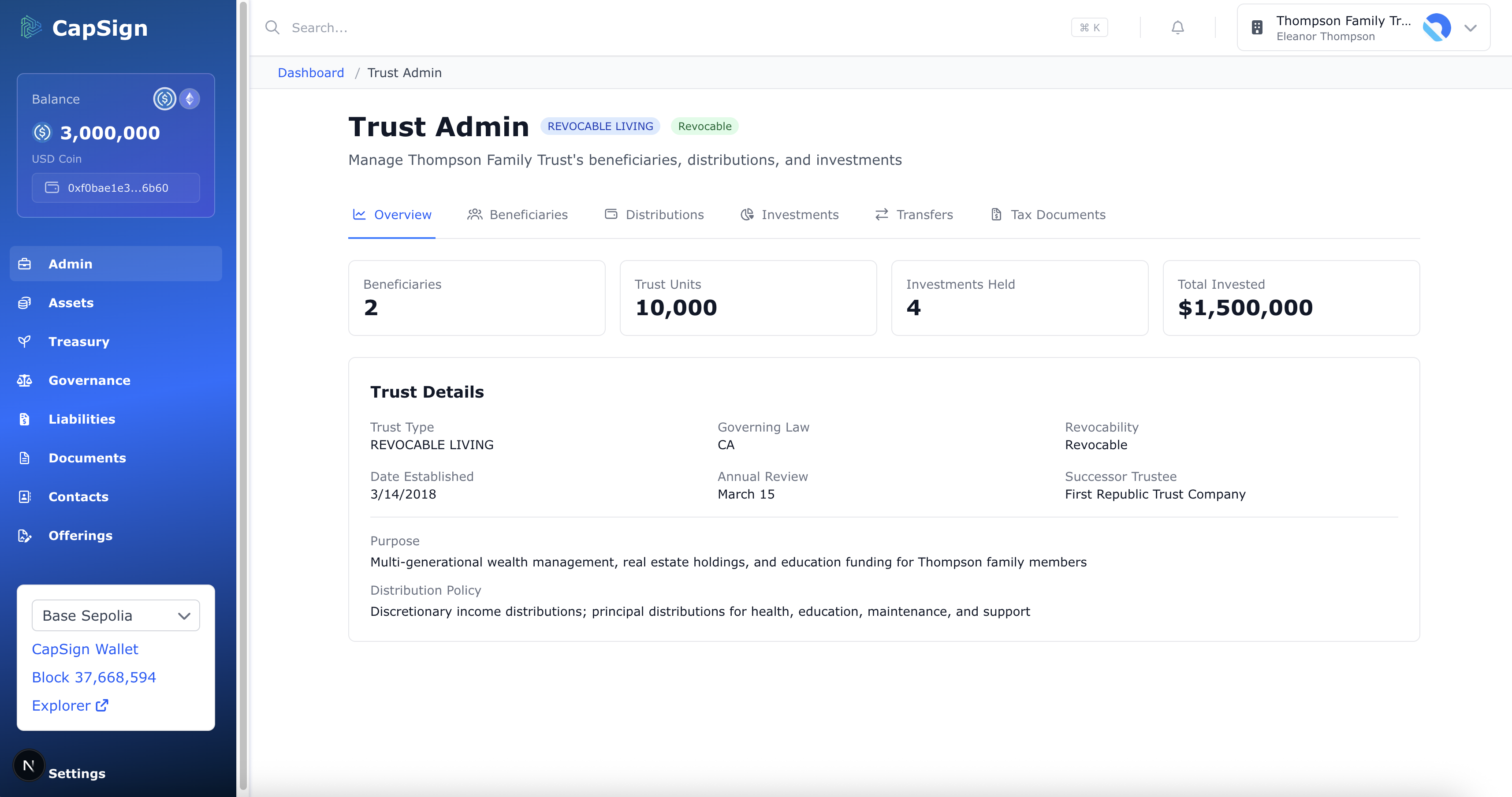 CapSign Trust Overview